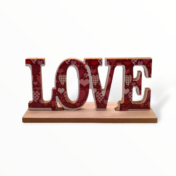 Placa Decorativa para Mesa de San Valentín - ''LOVE''