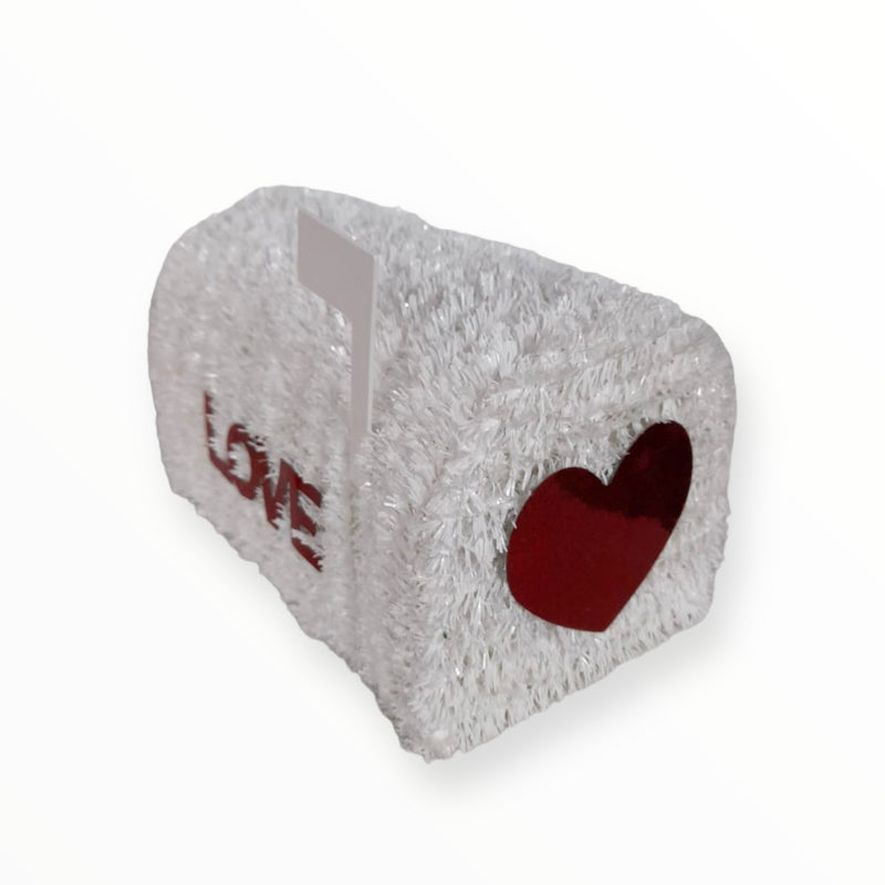 Valentine's Tinsel Mailbox (9.45''x 5.91''x 5.91'')