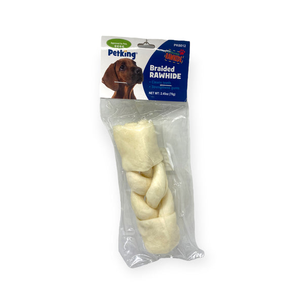 PetKing Braided Rawhide Bone 2.45oz