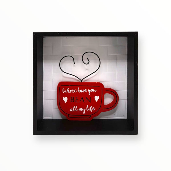 Placa Decorativa de Mesa - Taza de Café / San Valentín