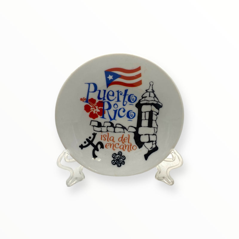 Souvenirs de Puerto Rico - Plato Decorativo con Stand (Variedad)