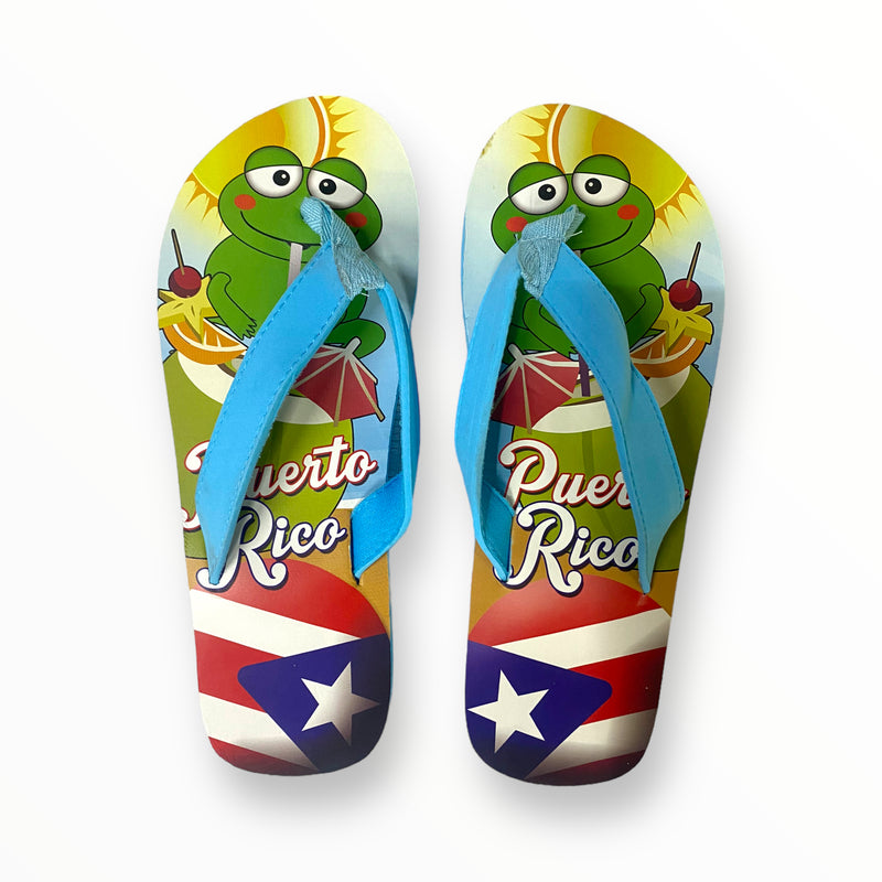 Souvenir from Puerto Rico - Sandals with the word "Puerto Rico" on the back (C)