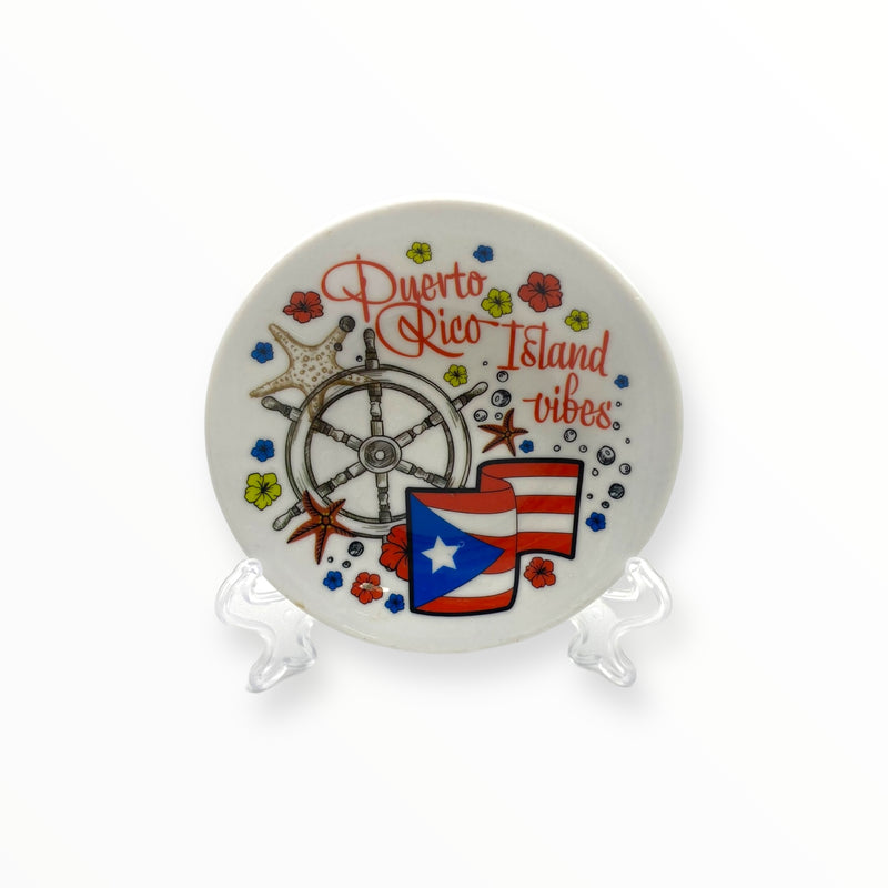 Souvenirs de Puerto Rico - Plato Decorativo con Stand (Variedad)