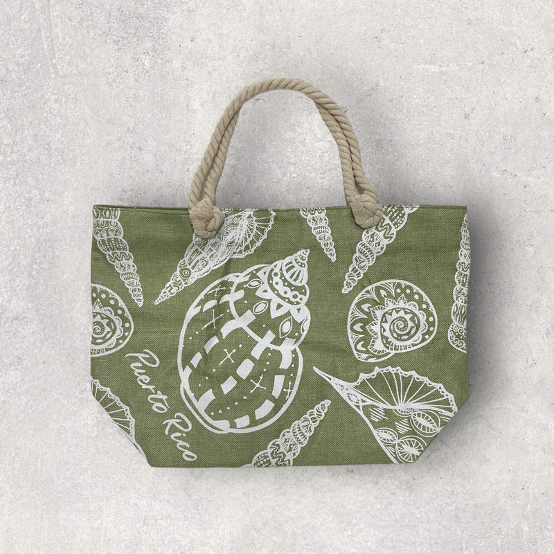 Puerto Rico Souvenirs - Beach Bags / Pastel Green Color