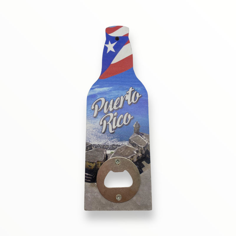 Souvenir de Puerto Rico - Destapador en Forma de Botella con Imán (Pequeño)