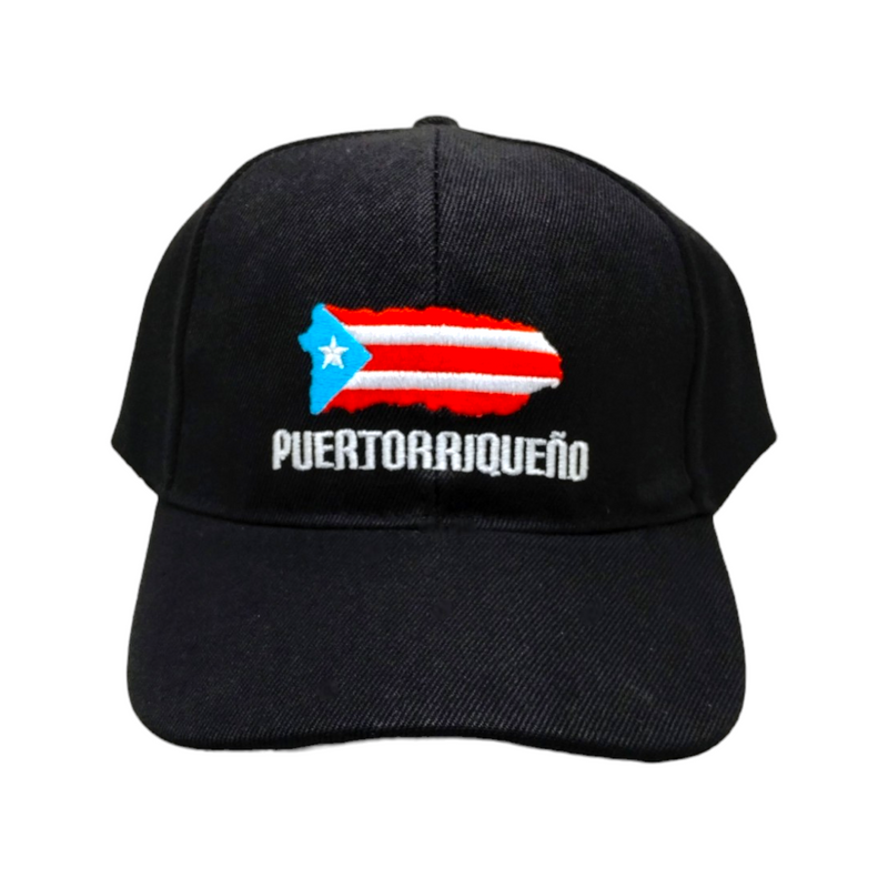 Puerto Rico Souvenirs Black Caps with Designs