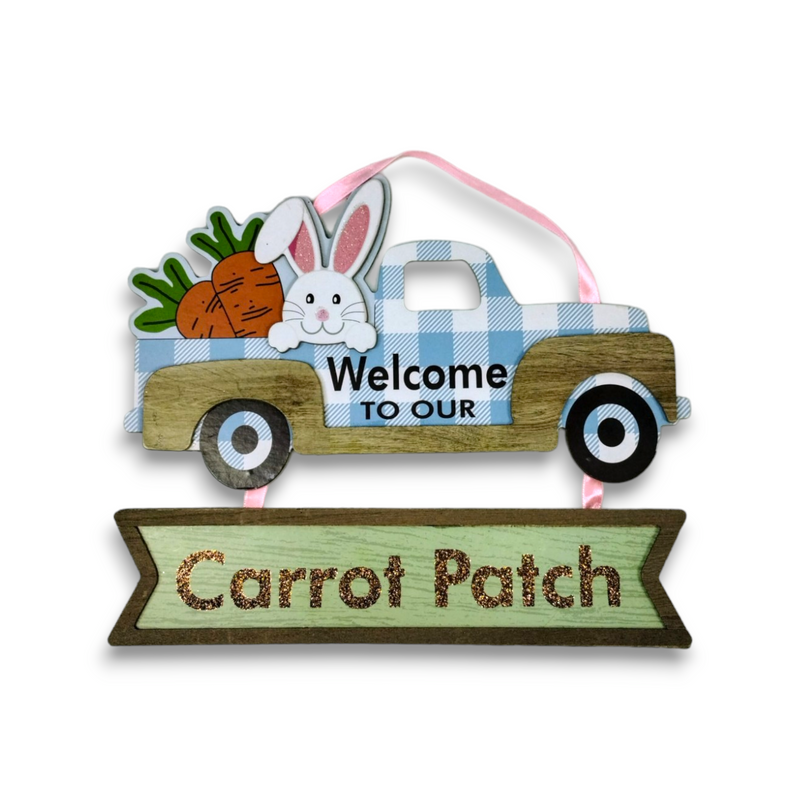 Easter Decoration - Easter Truck Hanging Ornament (12.6" x 010.24" x 0.24")