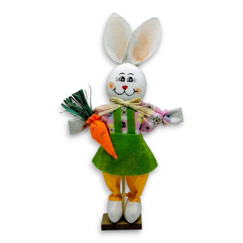 Easter Decoration - Medium Straw Bunny with Base (11")