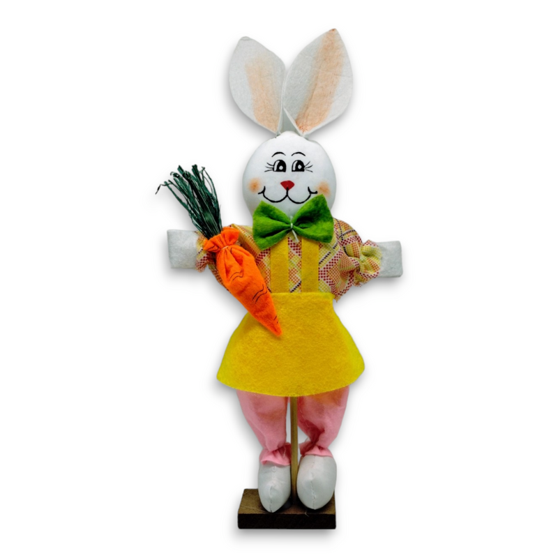 Easter Decoration - Medium Straw Bunny with Base (11")