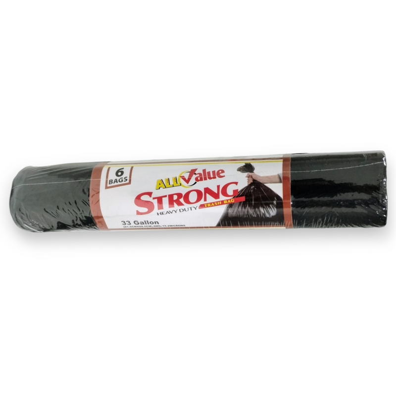 All Value - Bolsas de Basura Strong Heavy Duty (33Gal / 6pcs)