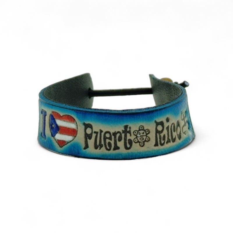 Souvenir de PR - Pulsera de Cuero (Small)