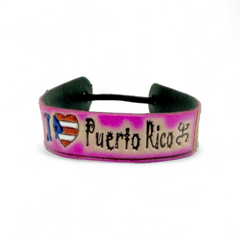 Souvenir de PR - Pulsera de Cuero (Small)