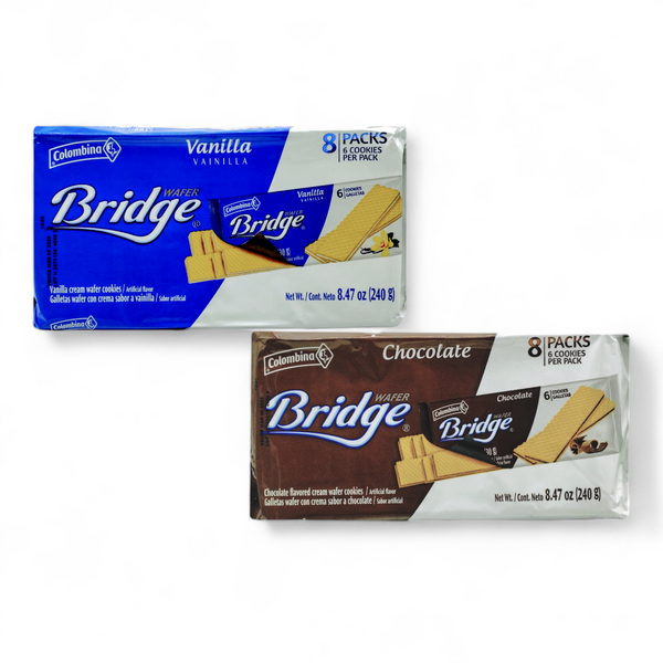 Colombina - Bridge Wafers / 8 packs (Variety of Flavors)