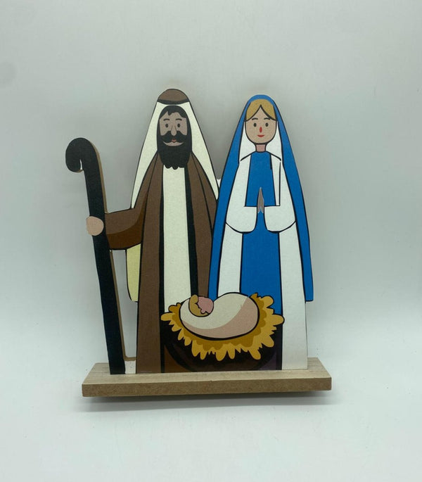 Nacimiento en Madera para Mesa (8'')