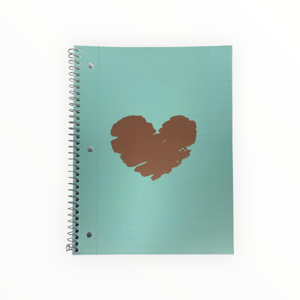 Large Ring Binder Notebooks - Mint Green Softcover (80 pages / Wide Ruled)