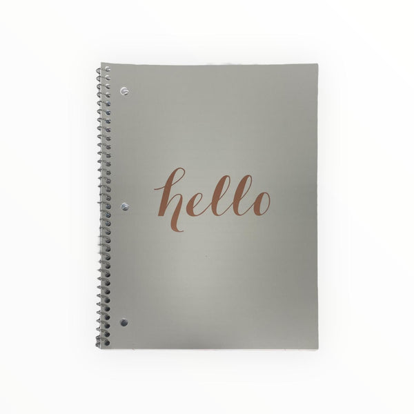 Large Ring Binder Notebooks - Grey Soft Binder (80 pages / Wide Ruled)