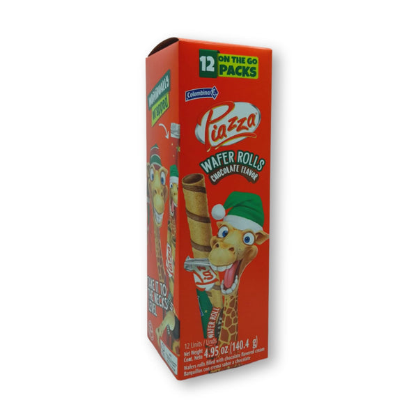 Colombina - Wafer Rolls de Chocolate en Empaques 'TO GO' Navideños (12pk)