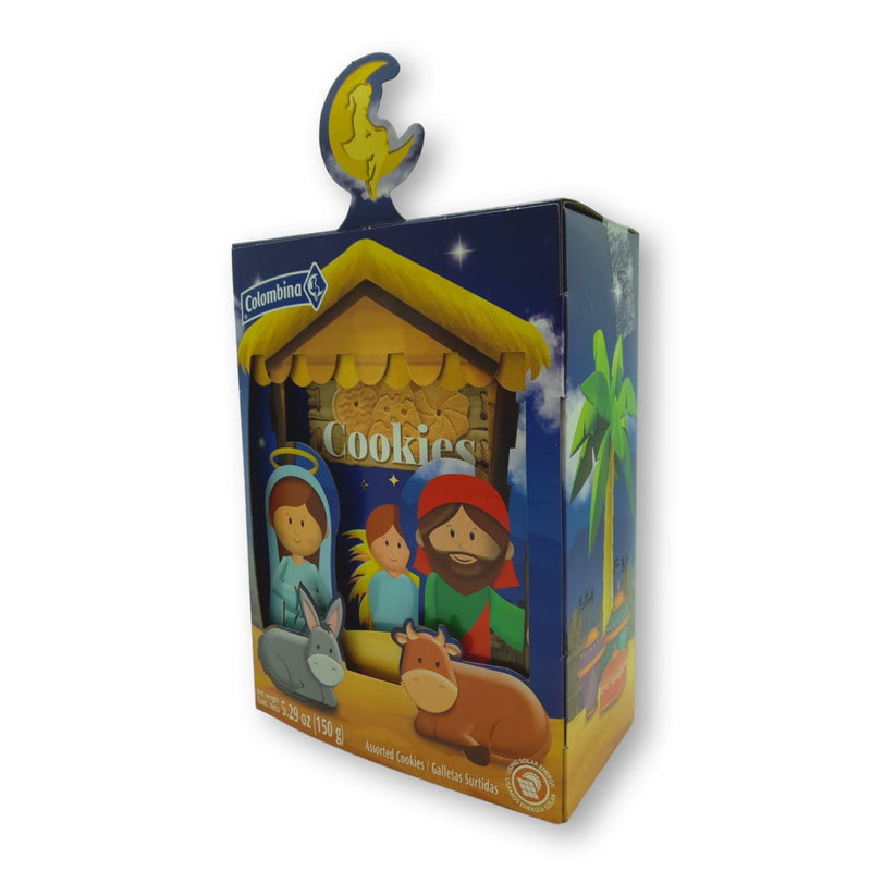 Colombina - Assorted Cookies in a Nativity Box / Assorted Cookies 5.29oz