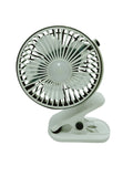 Rechargeable mini press fan with light