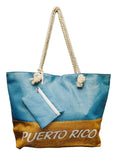 ''Puerto Rico'' Beach Bags with Pencil Case Included