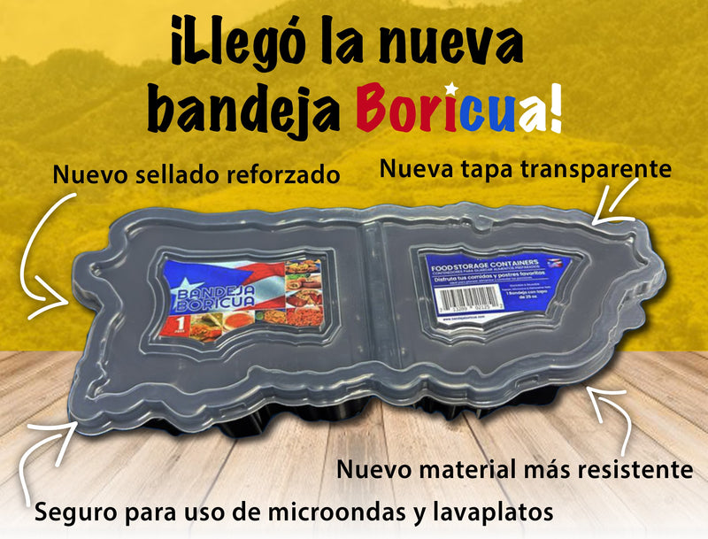 Bandeja Boricua - Food Storage Containers 1pc/25oz