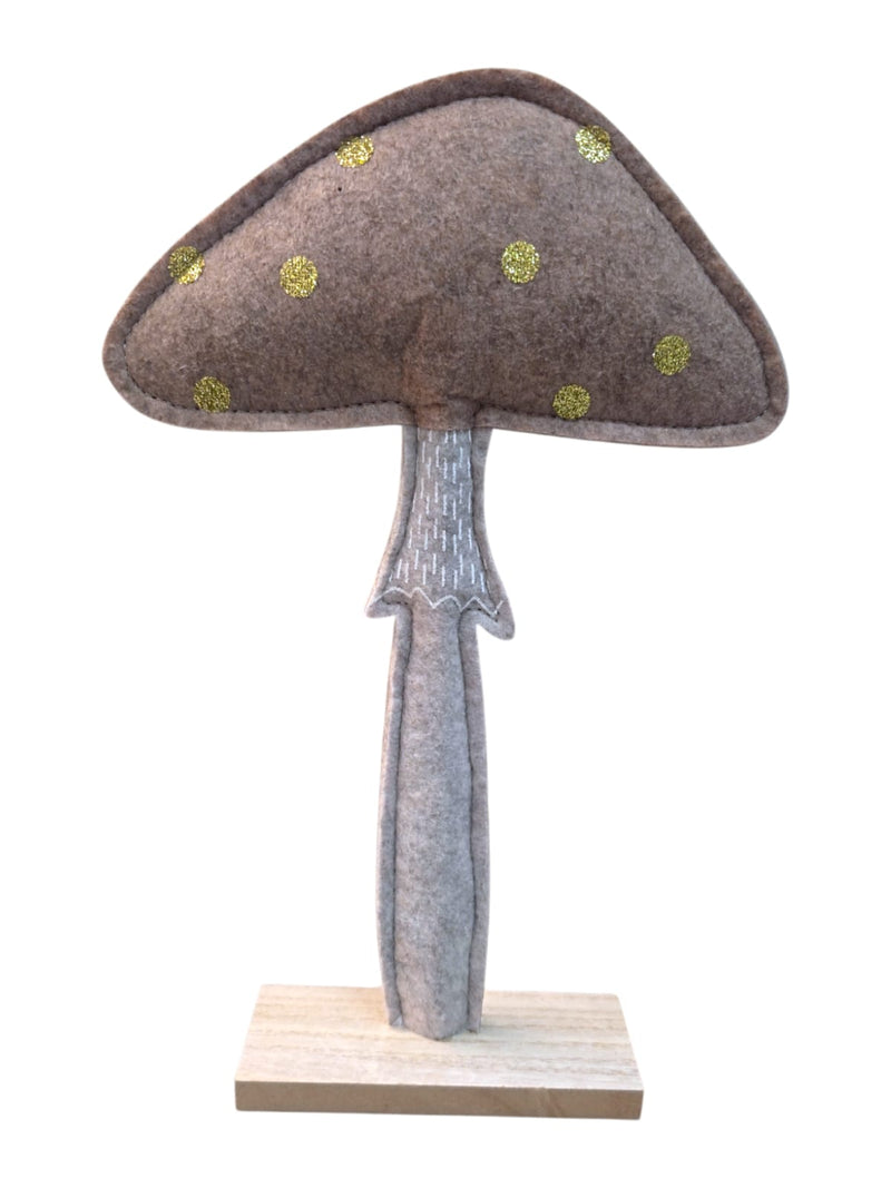 Navidad- Xmas Felt Mushroom on base