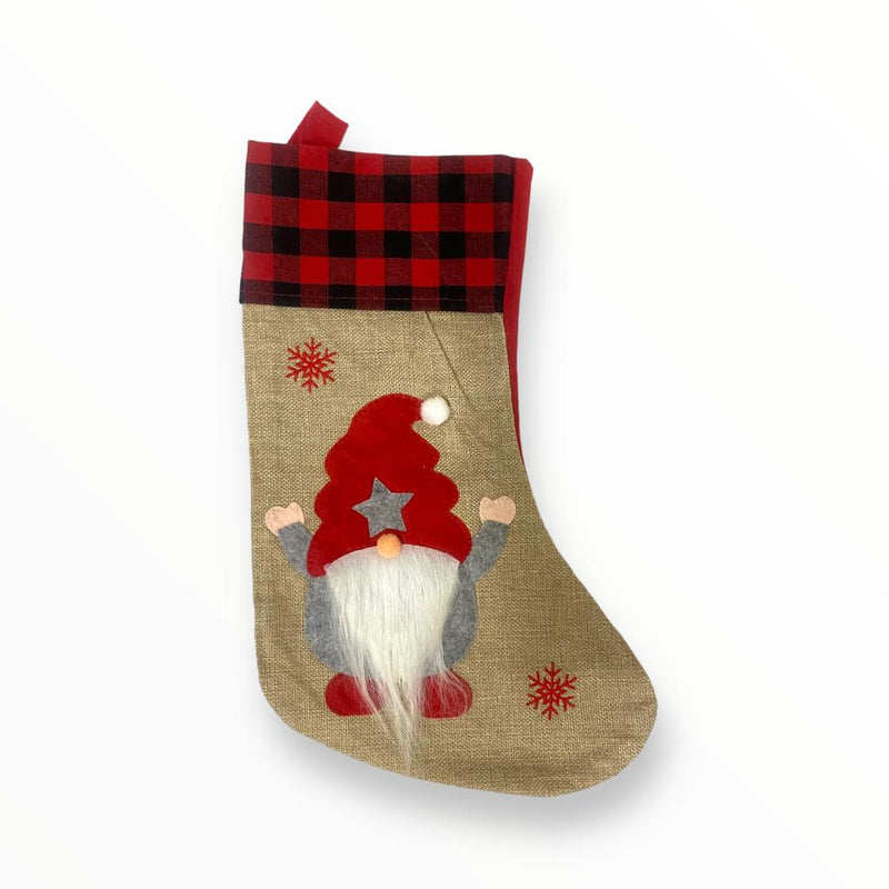 Christmas Decoration Stocking Gnome 18"