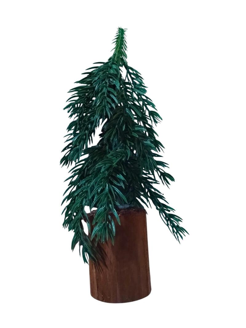 Navidad- Artificial Tree in Wood Base