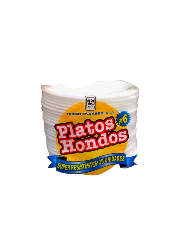 Platos Biodegradables #6 Hondos