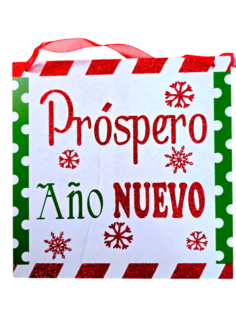 Navidad- Wooden Wall Plaque 8"