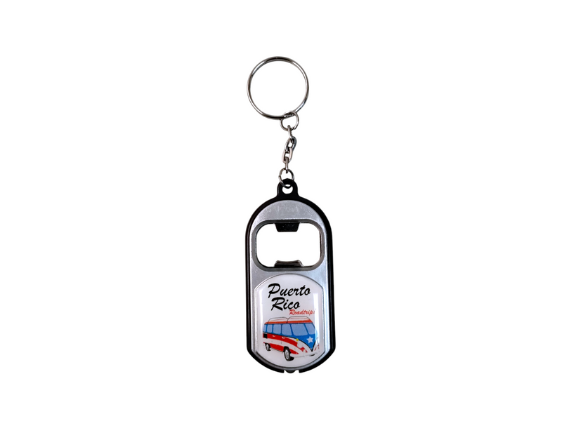 Puerto Rico Souvenir - Keychain with Bottle Opener and Light