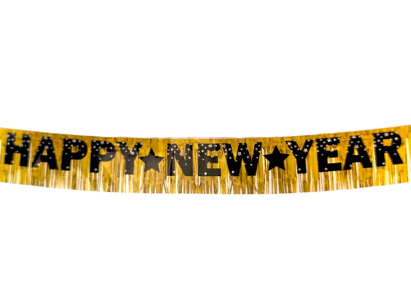 Happy New Year- 1pc Happy New Year Fringe Banner