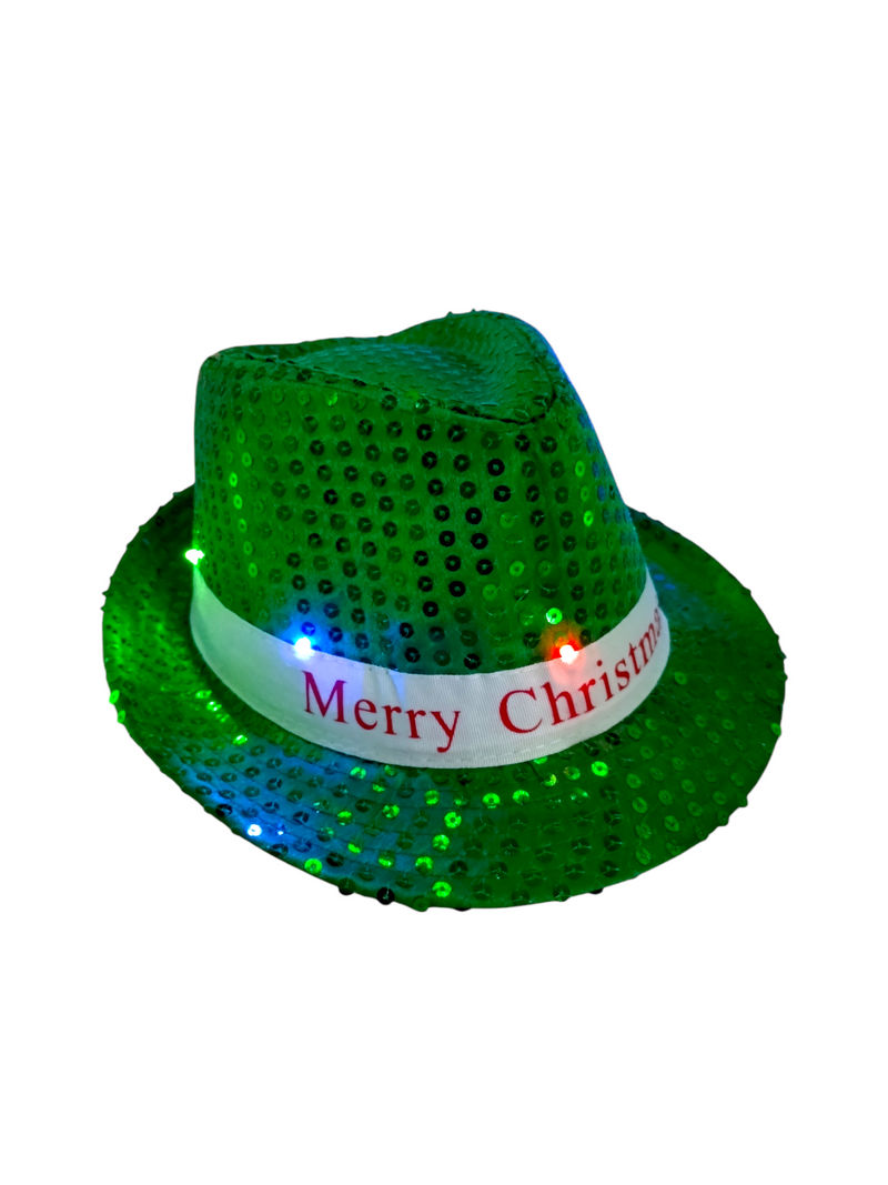 Navidad- Christmas LED Sequin Fedora