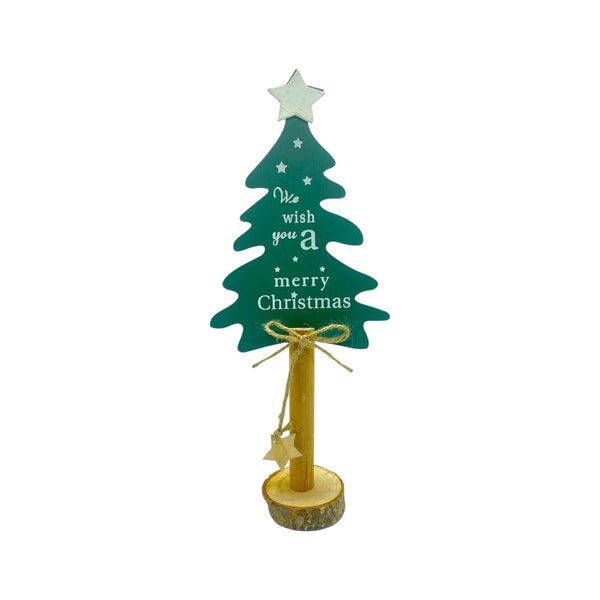 Navidad- Green Xams Tree Table Décor w/wood base