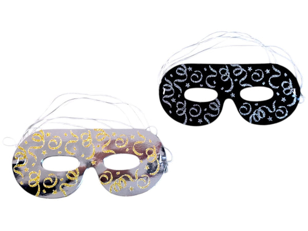 Happy New Year- 6pcs Glitter Paper Eye Mask