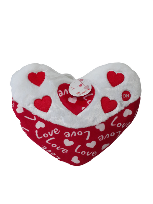 Valentine Heart Plush LED 12".