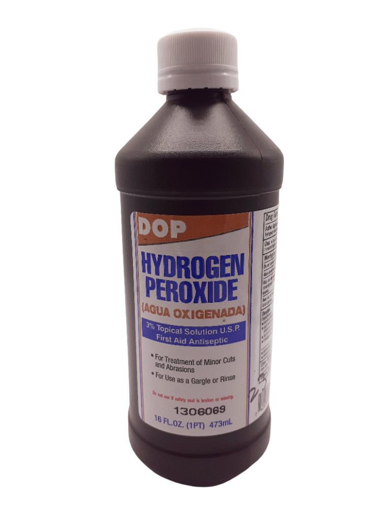 Hydrogen Peroxide (Agua Oxigenada) 3%.