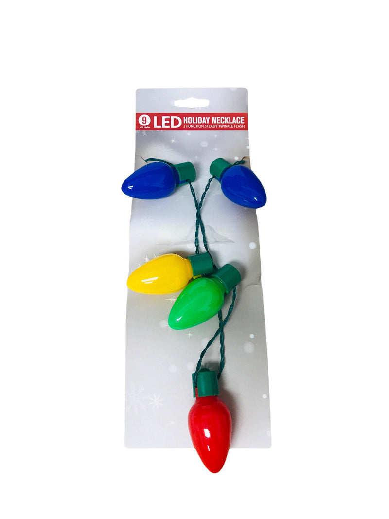 Christmas Holiday Necklace / 3 Funciones (9 LED Lights).