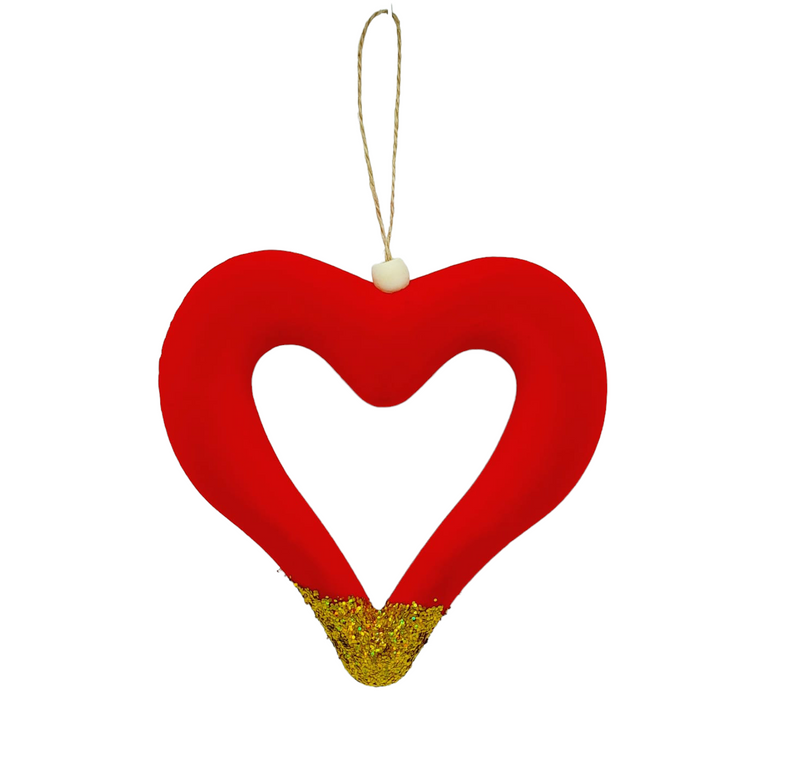 Valentine Heart w/ Glitter (Hanging).