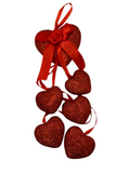 Valentine Ornaments- Heart Bunch (6 corazones).