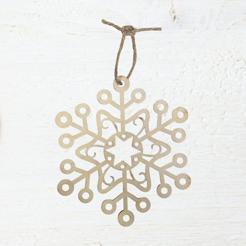 Christmas Ornament 4.72'' - Copos de Nieve en Madera 6pcs.