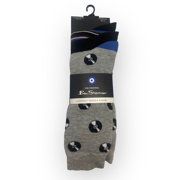 Ben Sherman Men's Dress Socks (US 6-12 / UK 5-11)