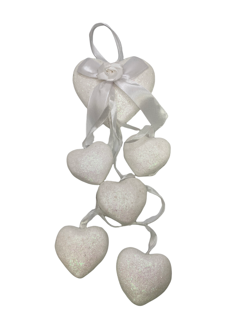 Valentine Ornaments- Heart Bunch (6 corazones).