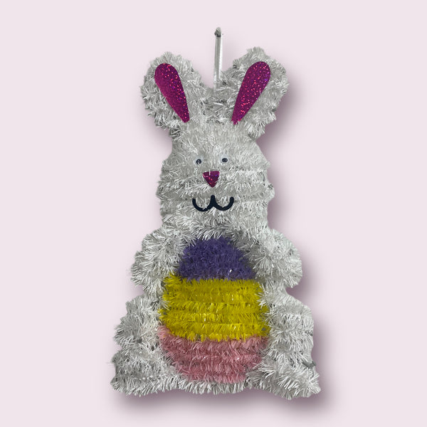 Easter Decoration - Tinsel Bunny Wall Decor (14''x 8.5'')