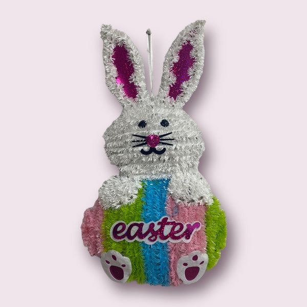 Easter Decoration - Tinsel Bunny Wall Decor (8''x 15'')