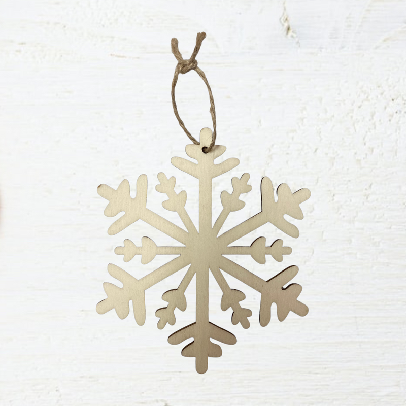 Christmas Ornament 4.72'' - Copos de Nieve en Madera 6pcs.