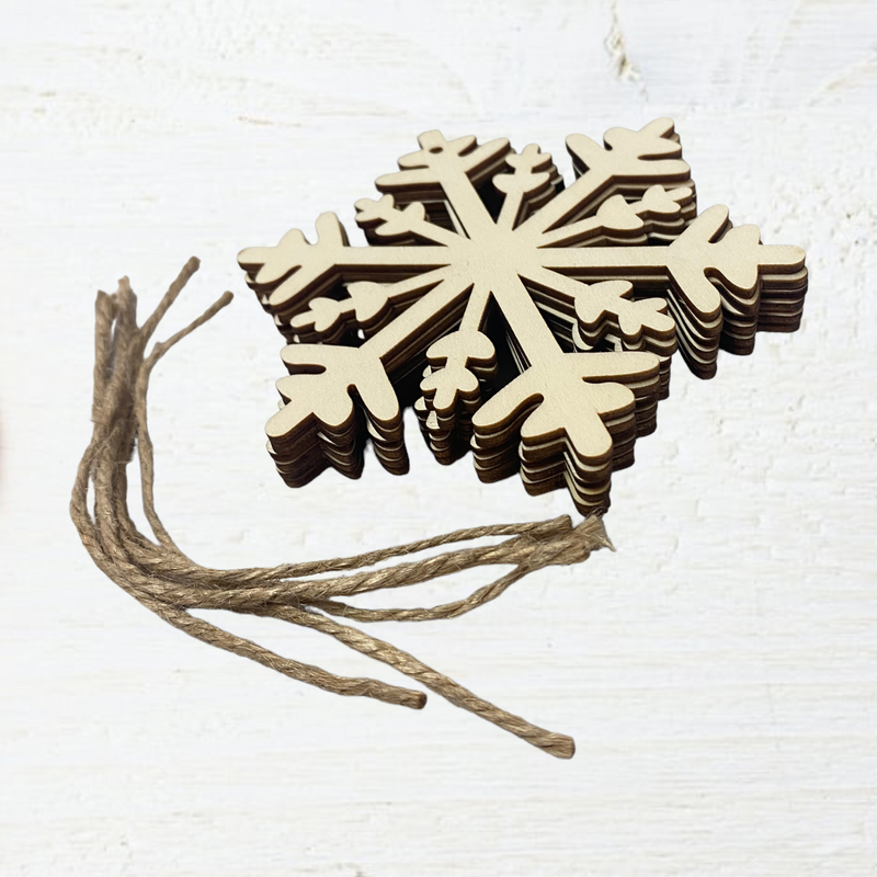 Christmas Ornament 4.72'' - Copos de Nieve en Madera 6pcs.