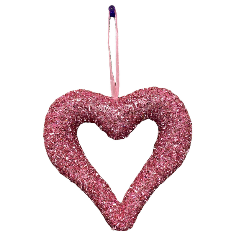 Valentine's Decor- Hearts with Glitter.