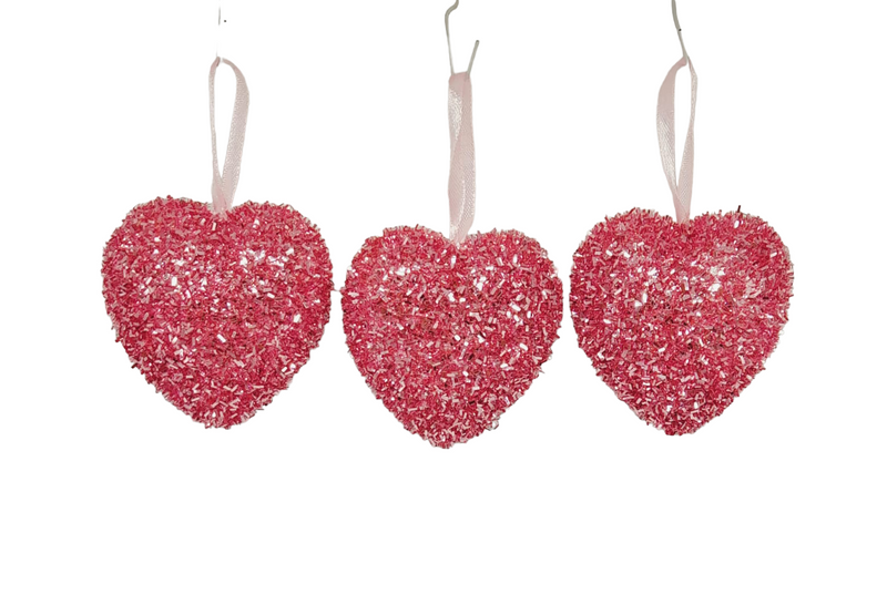 Valentine Glitter Hearts (3 Pack).